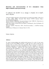 Detection and Characterization of Io's Atmosphere from High