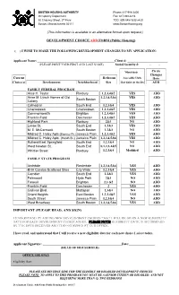 DEVELOPMENT CHOICE ADD FORM (Public Housing) IMPORTANT