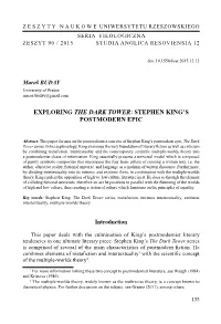 Exploring the Dark Tower: Stephen King's Postmodern Epic