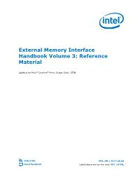 External Memory Interface Handbook Volume 3: Reference Material