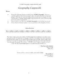 Geography Copywork