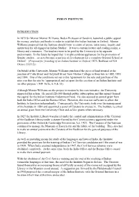 INDIAN INSTITUTE INTRODUCTION in 1875 Sir Monier Monier Williams