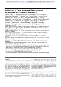 Soil Protists in Three Neotropical Rainforests Are Hyperdiverse And