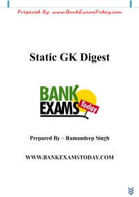 Static GK Digest