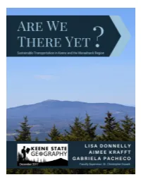 Sustainable Transportation in Keene and the Monadnock