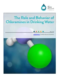 The Role and Behavior of Chloramines in Drinking Water