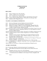 CURRICULUM VITAE Qianshen Bai Qbai@Bu.Edu