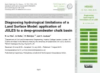 Diagnosing Hydrological Limitations of an LSM
