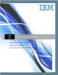 Ibm Ndustry Verview Etail Mss I O : R