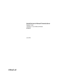 Oracle Services for Microsoft Transaction Server Developer's Guide