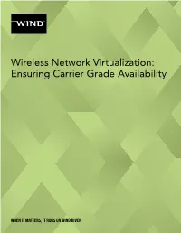 Wireless Network Virtualization: Ensuring Carrier Grade Availability