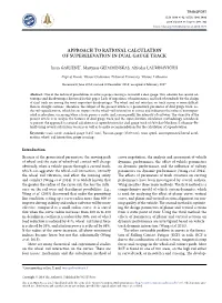 Approach to Rational Calculation of Superelevation in Dual Gauge Track