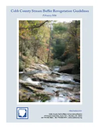 Cobb County Stream Buffer Revegetation Guidelines Site Condition Considerations