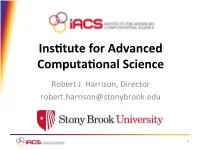 Ins#Tute for Advanced Computa#Onal Science