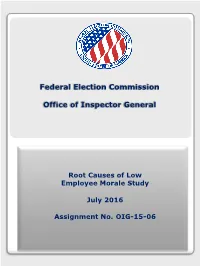 Root Causes of Low Employee Morale Study