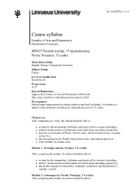 Course Syllabus Faculty of Arts and Humanities Department of Languages