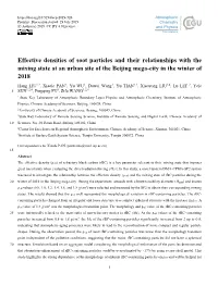 Effective Densities of Soot Particles and Their Relationships with The
