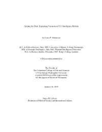 Explaining Variation in US Intelligence Reform by Louis P