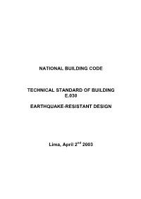 National Building Code Technical Standard Of