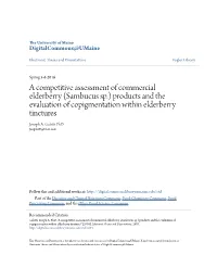 Products and the Evaluation of Copigmentation Within Elderberry Tinctures Joseph A