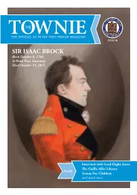 SIR ISAAC BROCK Born October 6, 1769 St Peter Port, Guernsey Died October 13, 1812