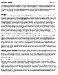 A Daily Prayer (In Sections) Added Names of God -Edit