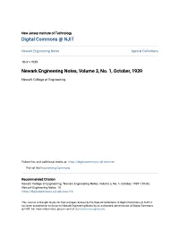 Newark Engineering Notes, Volume 3, No. 1, October, 1939