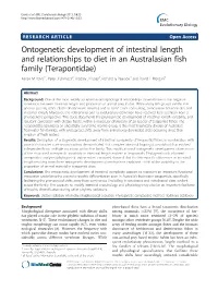 Ontogenetic Development of Intestinal Length and Relationships to Diet In
