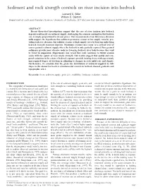 Sediment and Rock Strength Controls on River Incision Into Bedrock