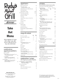 Takeout Menu