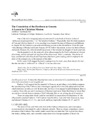 The Consolation of the Firstborn in Genesis: a Lesson for Christian Mission JAMES C