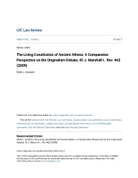 The Living Constitution of Ancient Athens: a Comparative Perspective on the Originalism Debate, 42 J