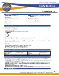 Uranyl Nitrate, 1%