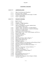Chapter 11 Traffic