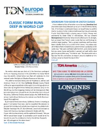 Classic Form Runs Deep in World