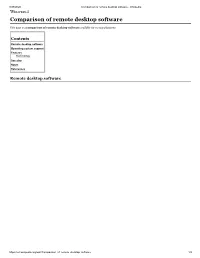 Comparison of Remote Desktop Software - Wikipedia
