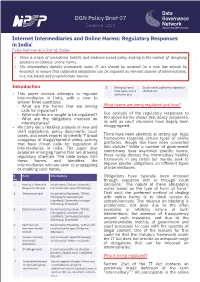 Internet Intermediaries and Online Harms: Regulatory Responses