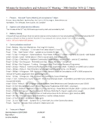 Minutes for Stromeferry and Achmore CC Meeting – 28Th October 2020 @ 7.30Pm