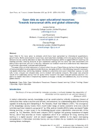 Open Data As Open Educational Resources: Towards Transversal Skills and Global Citizenship