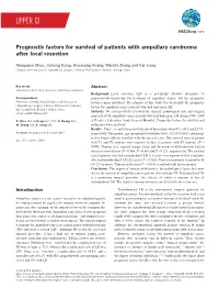 Prognostic Factors for Survival of Patients with Ampullary Carcinoma After Local Resection