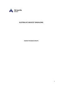 Australia's Biggest Singalong!