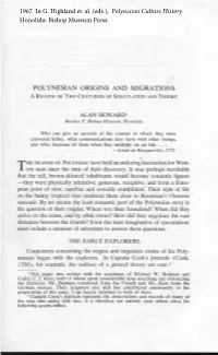 Polynesian Origins and Migrations