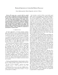 Rational Inattention in Controlled Markov Processes
