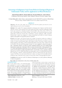 Screening of Indigenous Yeast from Different Ecological Regions of Kathmandu Valley and Its Application in Wine Production