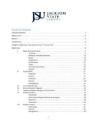 Table of Contents Executive Summary