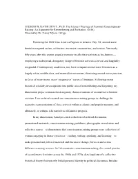 The Literacy Practices of Feminist Consciousness- Raising: an Argument for Remembering and Recitation