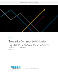 Toward a Community Vision for Equitable Economic Development