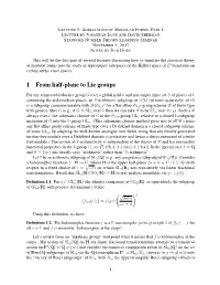 1 from Half-Plane to Lie Groups