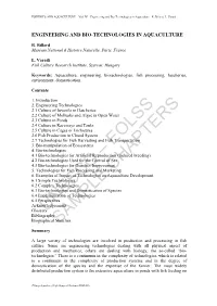Engineering and Bio-Technologies in Aquaculture - R