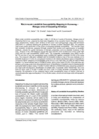 Macro-Scale Landslide Susceptibility Mapping in Kurseong - Mangpu Area of Darjeeling Himalaya